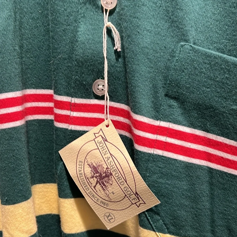 XL John Ashford Golf ⛳️ new with tags old school vintage retro golf shirt - Picture 7 of 8